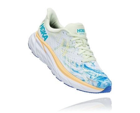 Hoka One One Clifton 8 Ženske Pohodni Čevlji Bela / Svetlo Rumena SI-479805Y